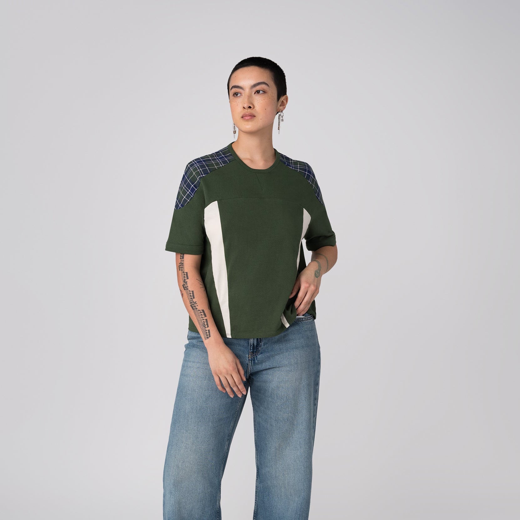 Green 100% Cotton Jersey T-shirt