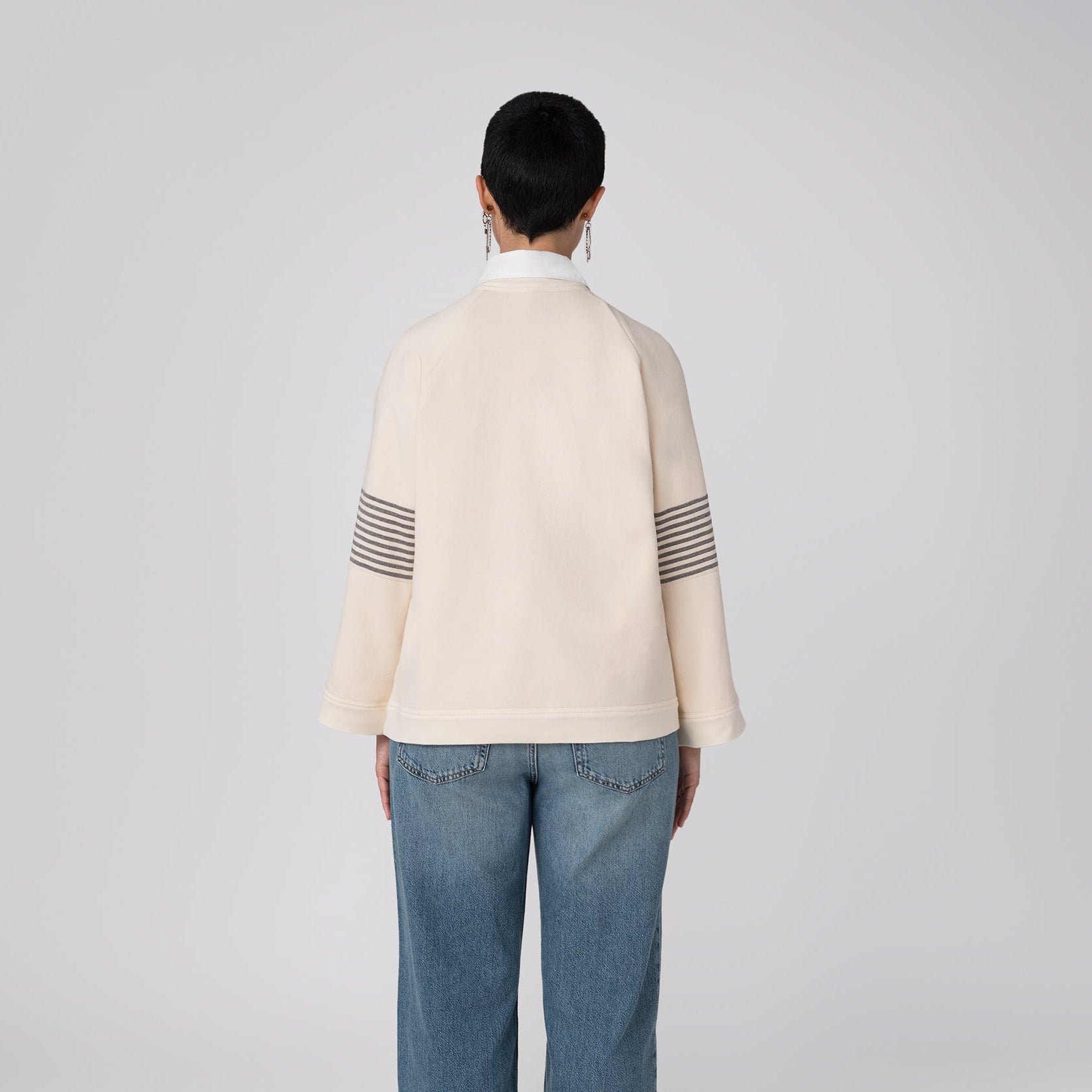 Beige 100% Cotton Crewneck