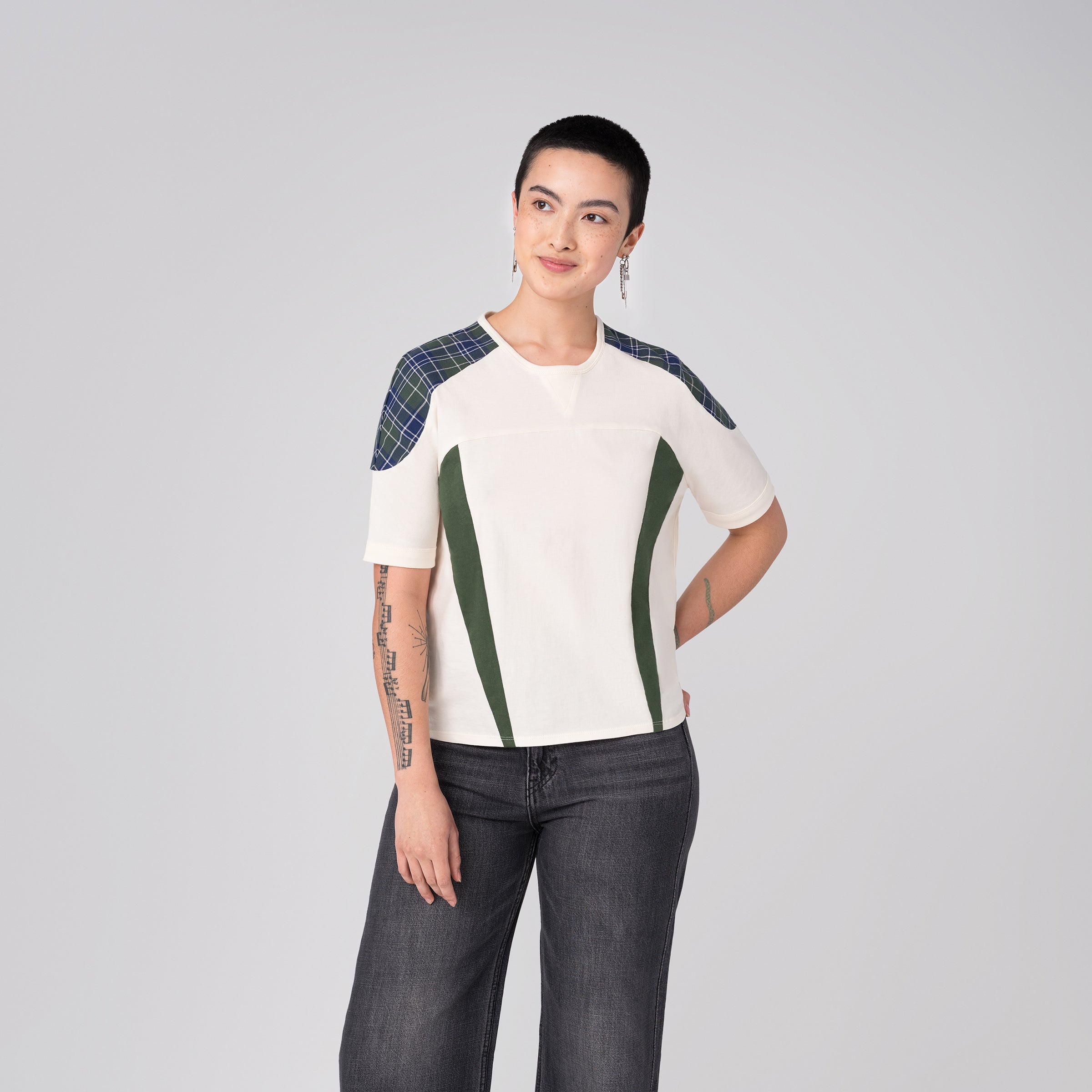 Beige 100% Cotton Jersey T-Shirt