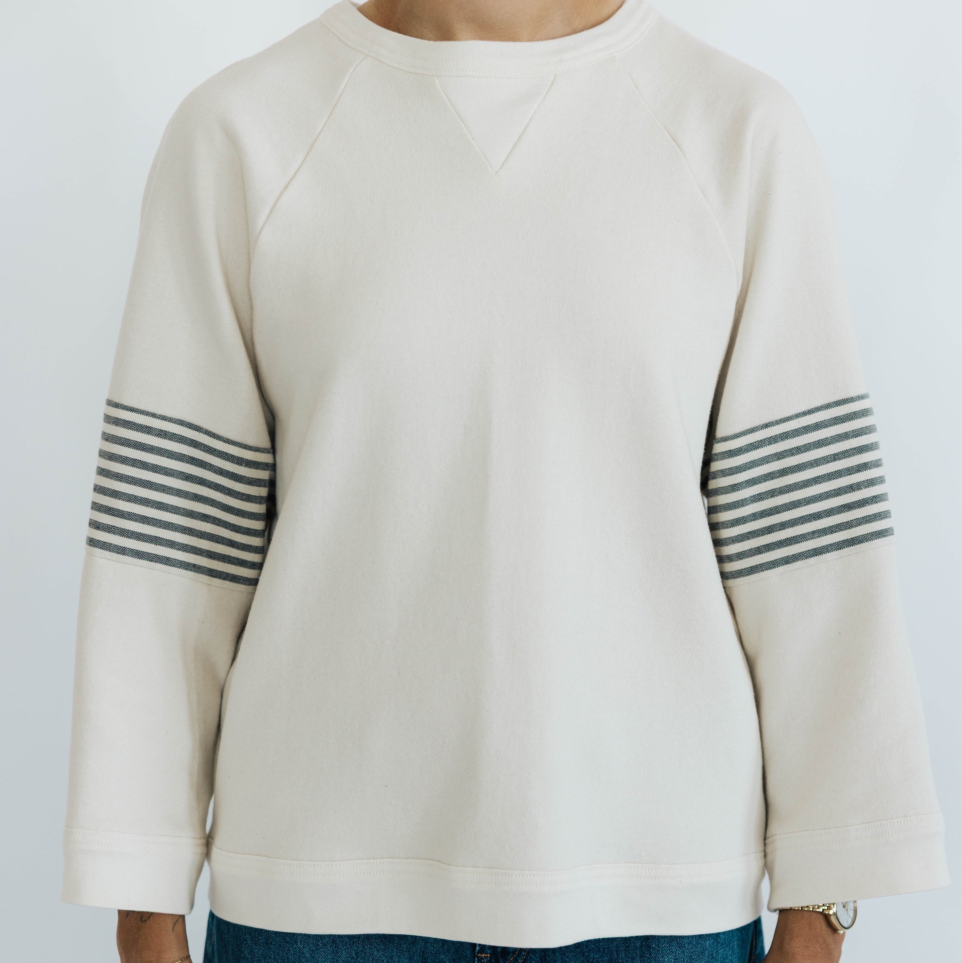 Beige 100% Cotton Crewneck