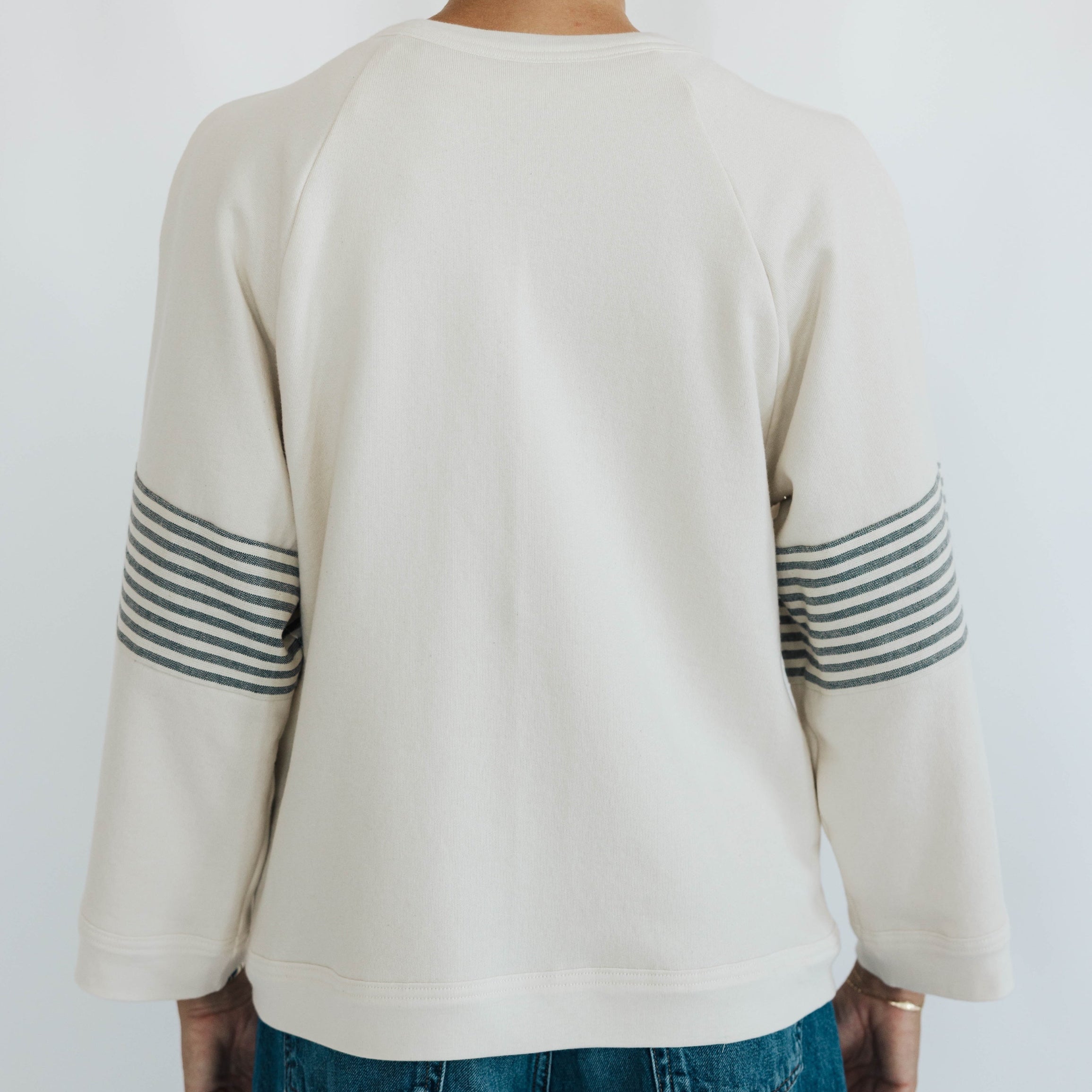 Beige 100% Cotton Crewneck